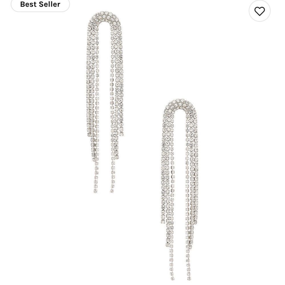 Rhinestone drop earrings #367